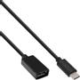 INLINE USB 3.1 OTG Adapter Cable, Type C male to A female, black, 0,15m