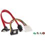INLINE HDD/SSD mounting frame SET with SATA and power cable, angled, with screws (39950W)