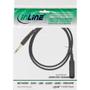 INLINE Headphone extension cable 6.3mm Stereo male to female, gold plated, black, 1m (99971)