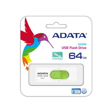 A-DATA 64GB UV320 USB 3.1. White/Gr. (AUV320-64G-RWHGN)
