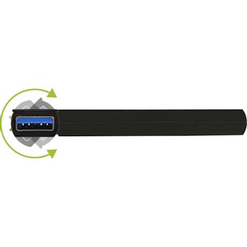 INLINE USB 3.0 Rotatable Hub, 4 Port, black (35391)