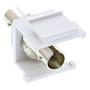 INLINE Fiber optical Keystone Snap-in adaptor white, simplex ST/ST, MM, ceramic sleeve (89988D)