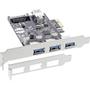 INLINE 3+1 Port USB 3.0 Host Controller PCIe with SATA Power and LP Bracket (76662C)