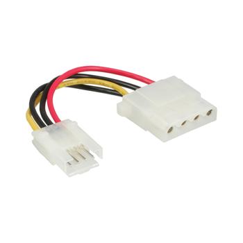 INLINE Power Adapter internal 3.5" Floppy female to 5.25" Molex 4 Pin male 6cm (26622A)