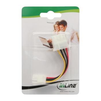 INLINE Power Adapter internal 3.5" Floppy female to 5.25" Molex 4 Pin male 6cm (26622A)
