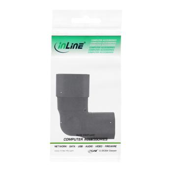 INLINE Power supply adapter IEC 60320 C14 / C13, left/ right angled, 3-pin. cold device units (16723E)