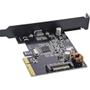 INLINE Interface card,USB 3.2 Gen.2x2, 1x USB Type-C, incl. low-profile slot bracket, PCIe x4 (76660F)