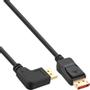 INLINE DisplayPort 1.4 cable, 8K4K, left angled, black/gold, 2m