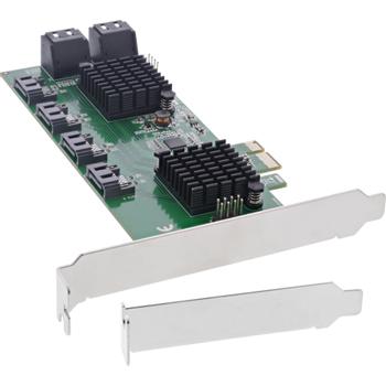 INLINE Controller Card, 8x SATA 6Gb/s, PCIe 2.0 (PCI Express) (76617K)