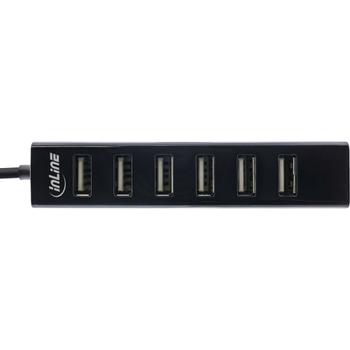 INLINE USB 2.0 7 Port Hub, Type-A male to 7x Type-A female, black (33293D)