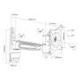 INLINE Wall Bracket for TFT up to 69cm 27" max. 15kg one-piece arm (23106D)