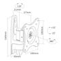 INLINE Wall Bracket for TFT up to 68cm 27" max. 15kg (23107D)