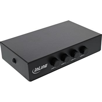 INLINE USB 2.0 switch manual, USB-A device to 4 computers (60648)