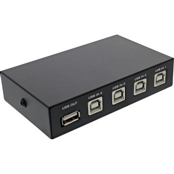 INLINE USB 2.0 switch manual, USB-A device to 4 computers (60648)