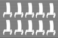 LinkIT ColorFlex Cat6a clips hvit ColorFlex clips 10pcs/5 pair