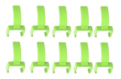 LinkIT ColorFlex Cat6a clips grønn ColorFlex clips 10pcs/5 pair (LI-C6ASFTP-CF-GREEN)