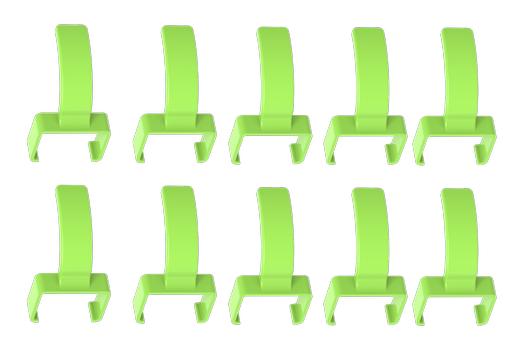 LinkIT ColorFlex Cat6a clips grønn ColorFlex clips 10pcs/5 pair (LI-C6ASFTP-CF-GREEN)