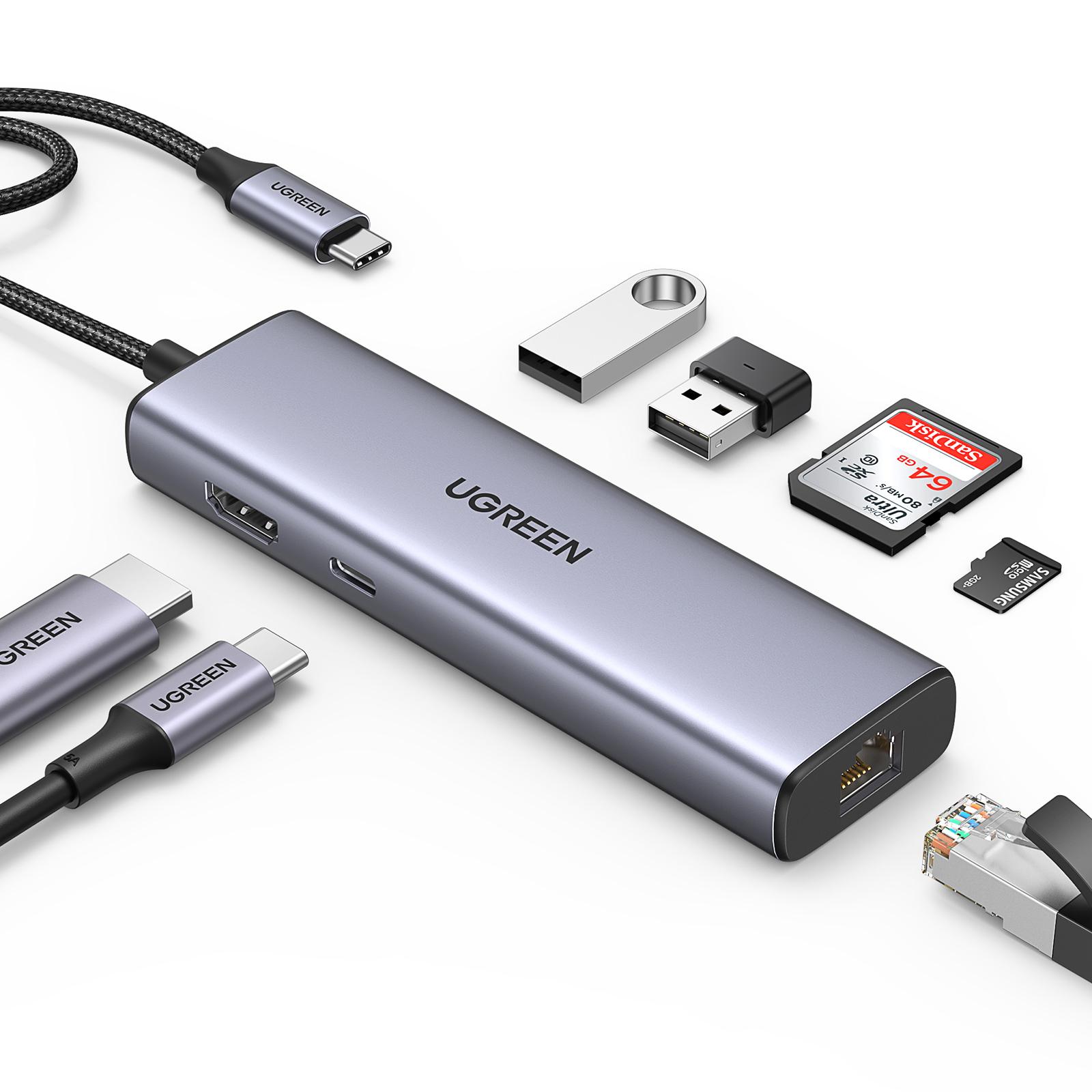 UGREEN 7-in-1 USB-C Hub - HDMI - Gray | Meltic Online