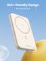 UGREEN Magnetic wireless Powerbank - Beige - 5000 mAh (25207)