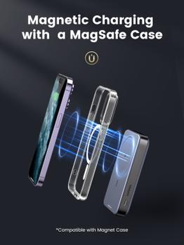 UGREEN 10000mAh Mini Powerbank Wireless 20W with MagSafe grey (15086)