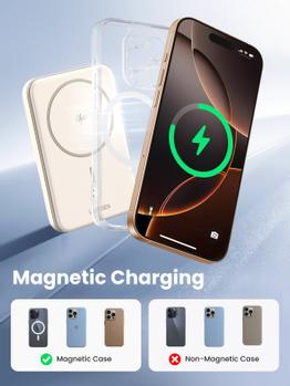 UGREEN Magnetic wireless Powerbank - Beige - 5000 mAh (25207)