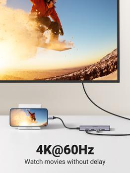 UGREEN HUB USB-C to 3 USB-A 3.2 / HDMI 4k@60Hz / SD / TF (60383)