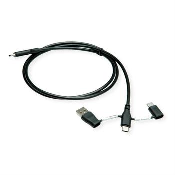 ROLINE 2-in-1 USB2.0 C Cable, M/M,  (11.02.8349)