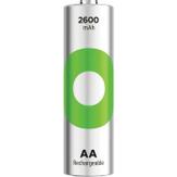 GP ReCyko Rechargeable Battery, Size AA, 2600 mAh, 4-pack (201246)