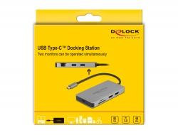 DELOCK USB-C Dock 4K - Dual HDMI MST / USB 3.2 / SD / LAN / PD 3.0 (87004)