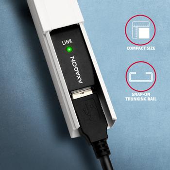 AXAGON ADR-220 USB 2.0 A-M -> A-F aktives Verlängerungs‑/ Repeater‑Kabel 20m (ADR-220)