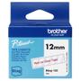 BROTHER BTAG132 12MM RED ON CLEAR TAPE