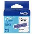 BROTHER BTAGF31 12MM BLACK ON PURPLE TAPE