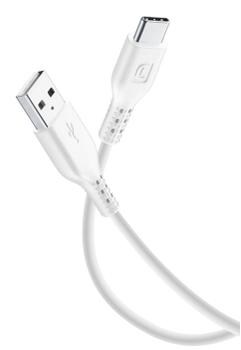 CELLULAR LINE CL Datakabel USB-C 200 cm For lading og synkronisering,  2 meter (USBDATACUSBC2MW)