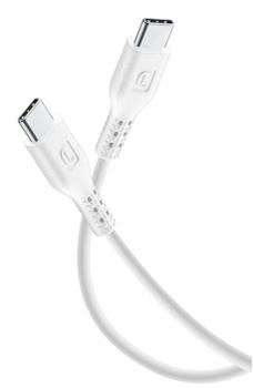 CELLULAR LINE - USB-kabel - USB-C (hann) til USB-C (hann) 2 m - hvit (USBDATACUSBC2C2MW)