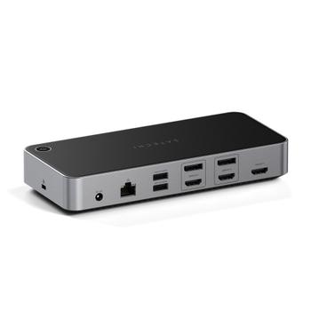 SATECHI Triple 4K Display Koblet med ledninger (ikke trådløs) Docking Sort, Sølv USB Type-C (ST-D4KTM-EU)