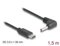 DELOCK USB-C Power Cable to DC 3.5 x 1.35 mm male angled 1.5 m