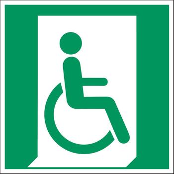 BRADY ISO Safety Sign - Emergency (E/E030/NT/PE-100X100-1)