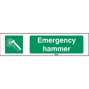 BRADY ISO Safety Sign - Emergency (E/E025/EN297/PE-297X74-1)