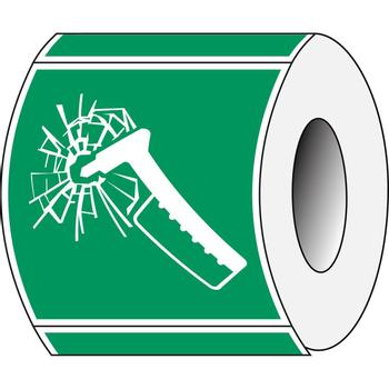 BRADY ISO Safety Sign - Emergency (E/E025/NT/PE-100X100-250)