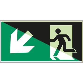 BRADY Glow-in-the-dark safety sign (E/A225/E001/NT-ALU-PHOLUMC-400X200/1-B)