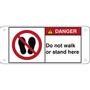 BRADY ISO Safety Sign - Do not walk