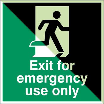 BRADY Glow-in-the-dark safety sign (E/E002/EN17-PP-PHOLUMB-150X150/1-B)