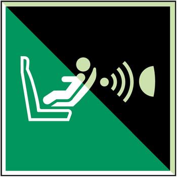 BRADY Glow-in-the-dark safety sign (E/E014/NT-ALU-PHOLUMC-150X150/1-B)