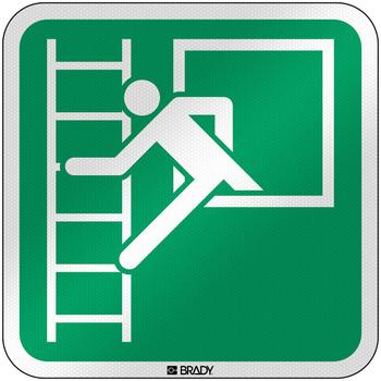 BRADY ISO Safety Sign - Emergency (E/E016/NT/RFL-390X390-1)