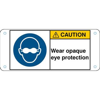 BRADY ISO Safety Sign - Wear opaque (M/M007/EN280-ALU05-120X50/1-B)