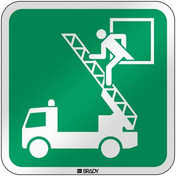 BRADY ISO Safety Sign - Rescue (E/E017/NT/RFL-390X390-1)
