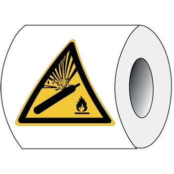 BRADY ISO Safety Sign - Pressurized (PIC W029-TRI 100-PE-ROLL/1)