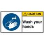 BRADY ISO Safety Sign - Wash your
