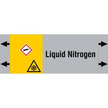 BRADY ISO 20560 Pipe Markers - Gas (ISO20560PM-165X60-LIQUID NITROGEN)