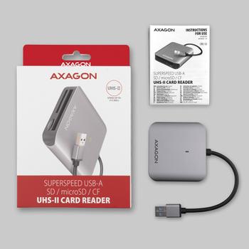 AXAGON CRE-S3 External Kartenleser USB-A 3.2 Gen 1 3-slot & lun SD/ microSD/ CF (CRE-S3)